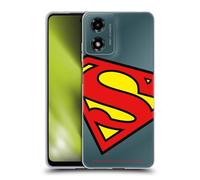 Head Case Designs Licenza Ufficiale Superman DC Comics Smisurato Logo Custodia Cover in Morbido Gel Compatibile con Motorola Moto G04/G04s/G24 4G