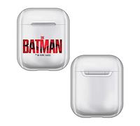 Head Case Designs Licenza Ufficiale The Batman Batman Logo Trasparente Dura Cristallina Compatibile con Apple AirPods 1 1st Gen / 2 2nd Gen Charging Case
