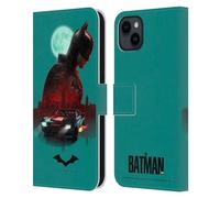 Head Case Designs Licenza Ufficiale The Batman Gotham Batmobile Grafica Neo-Noir Custodia Portafoglio in Pelle Compatibile con Apple iPhone 15 Plus