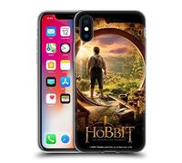 Head Case Designs Licenza Ufficiale The Hobbit An Unexpected Journey Hobbit in Door Arte Chiave Custodia in Gel [Grado Militare] Compatibile con Apple iPhone X/iPhone XS E Compatibile con MagSafe