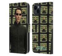 Head Case Designs Licenza Ufficiale The Matrix Reloaded Neo 2 Arte Chiave Custodia Portafoglio in Pelle Compatibile con Apple iPhone 15 Plus