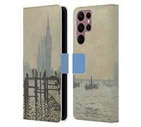 Head Case Designs Licenza Ufficiale The National Gallery Monet Thames Arte Custodia Portafoglio in Pelle Compatibile con Samsung Galaxy S22 Ultra 5G