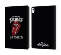 Head Case Designs Licenza Ufficiale The Rolling Stones Tour US 78 Arte Chiave Custodia Portafoglio in Pelle Compatibile con Apple iPad Air 13 2024/2025