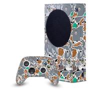 Head Case Designs Licenza Ufficiale Tom and Jerry Collage Di Adesivi Artistici Divertenti Grafica Console Da Gioco Wrap E Pelle Per Controller Compatibile con Xbox Series S Console & Controller Bundle