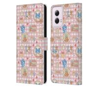 Head Case Designs Licenza Ufficiale Tom And Jerry Schema di Cottura Grafica Gokko Custodia Portafoglio in Pelle Compatibile con Motorola Moto G Power (2024)