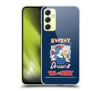 Head Case Designs Licenza Ufficiale Tom And Jerry Sogni d'oro Blocchi di Colore Custodia Cover Dura per Parte Posteriore Compatibile con Samsung Galaxy A34 5G