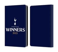 Head Case Designs Licenza Ufficiale Tottenham Hotspur F.C. Blu Vincitori Europei 2025 Custodia Cover in Pelle a Portafoglio Compatibile con Amazon Kindle 11th Gen 6in 2022