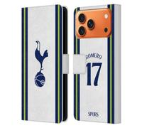 Head Case Designs Licenza Ufficiale Tottenham Hotspur F.C. Cristian Romero 2022/23 Giocatori Home Kit Custodia Portafoglio in Pelle Compatibile con Apple iPhone 17 Pro Max