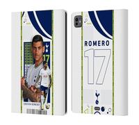 Head Case Designs Licenza Ufficiale Tottenham Hotspur F.C. Cristian Romero 2022/23 Prima Squadra Custodia Portafoglio in Pelle Compatibile con Apple iPad PRO 11 M4 2024