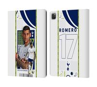 Head Case Designs Licenza Ufficiale Tottenham Hotspur F.C. Cristian Romero 2022/23 Prima Squadra Custodia Portafoglio in Pelle Compatibile con Apple iPad PRO 13 M4 2024