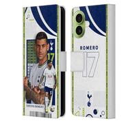 Head Case Designs Licenza Ufficiale Tottenham Hotspur F.C. Cristian Romero 2022/23 Prima Squadra Custodia Portafoglio in Pelle Compatibile con Apple iPhone 17