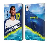 Head Case Designs Licenza Ufficiale Tottenham Hotspur F.C. Cristian Romero 2023/24 Prima Squadra Custodia Portafoglio in Pelle Compatibile con Apple iPad Mini (2021/2024)