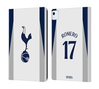 Head Case Designs Licenza Ufficiale Tottenham Hotspur F.C. Cristian Romero 2025/26 Giocatori Home Kit Custodia Portafoglio in Pelle Compatibile con Apple iPad Air 11 2020/2022/2024/2025