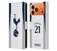 Head Case Designs Licenza Ufficiale Tottenham Hotspur F.C. Dejan Kulusevski 2025/26 Giocatori Home Kit Custodia Portafoglio in Pelle Compatibile con Apple iPhone 17 Pro Max