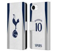 Head Case Designs Licenza Ufficiale Tottenham Hotspur F.C. James Maddison 2025/26 Giocatori Home Kit Custodia Portafoglio in Pelle Compatibile con Apple iPhone 16e / iPhone 17e