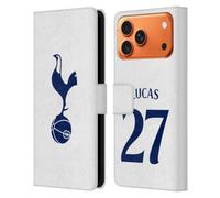 Head Case Designs Licenza Ufficiale Tottenham Hotspur F.C. Lucas Moura 2021/22 Giocatori Home Kit Custodia Portafoglio in Pelle Compatibile con Apple iPhone 17 Pro Max