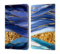 Head Case Designs Licenza Ufficiale UtArt Mari d'oro Notte Oscura Marmoreo Custodia Portafoglio in Pelle Compatibile con Apple iPad 9.7 2017 / iPad 9.7 2018