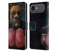 Head Case Designs Licenza Ufficiale Vincent Hie Boxer Canidae Custodia Portafoglio in Pelle Compatibile con Apple iPhone 17 Air