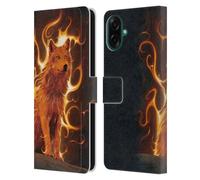 Head Case Designs Licenza Ufficiale Vincent Hie Lupo Phoenix Canidae Custodia Portafoglio in Pelle Compatibile con Samsung Galaxy A07