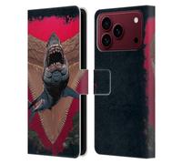 Head Case Designs Licenza Ufficiale Vincent Hie Squalo Arte Chiave Custodia Portafoglio in Pelle Compatibile con Apple iPhone 18 Pro Max