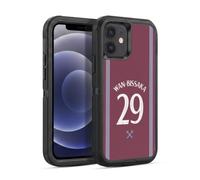 Head Case Designs Licenza Ufficiale West Ham United FC Aaron Wan-Bissaka 2025/26 Giocatori Home Kit Custodia Antiurto Ultra Blindata compatibile con Apple iPhone 12 / iPhone 12 Pro