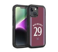Head Case Designs Licenza Ufficiale West Ham United FC Aaron Wan-Bissaka 2025/26 Giocatori Home Kit Custodia Antiurto Ultra Blindata compatibile con Apple iPhone 14