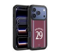 Head Case Designs Licenza Ufficiale West Ham United FC Aaron Wan-Bissaka 2025/26 Giocatori Home Kit Custodia Antiurto Ultra Blindata compatibile con Apple iPhone 17 Pro