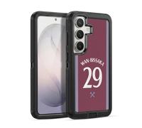 Head Case Designs Licenza Ufficiale West Ham United FC Aaron Wan-Bissaka 2025/26 Giocatori Home Kit Custodia Antiurto Ultra Blindata compatibile con Samsung Galaxy S26