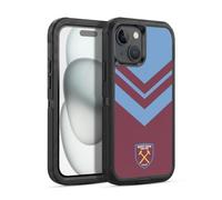 Head Case Designs Licenza Ufficiale West Ham United FC Arrowhead Lines Crest Grafiche Custodia Antiurto Ultra Blindata compatibile con Apple iPhone 15