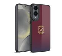 Head Case Designs Licenza Ufficiale West Ham United FC Claret Cresta Mezzatinta 125esimo Anno Anniversario Cover in Gel Rinforzata [Grado Militare] Compatibile con Samsung Galaxy S25 Edge