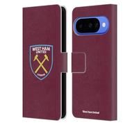 Head Case Designs Licenza Ufficiale West Ham United FC Colore Pieno Crest Custodia Portafoglio in Pelle Compatibile con Google Pixel 10