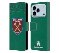 Head Case Designs Licenza Ufficiale West Ham United FC in Casa Portiere 2019/20 Kit Crest Custodia Portafoglio in Pelle Compatibile con Apple iPhone 17 PRO