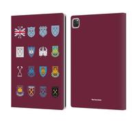 Head Case Designs Licenza Ufficiale West Ham United FC Modello 3 Storia Stemma Custodia Portafoglio in Pelle Compatibile con Apple iPad PRO 13 M4 2024