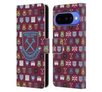 Head Case Designs Licenza Ufficiale West Ham United FC Modello 5 Storia Stemma Custodia Portafoglio in Pelle Compatibile con Google Pixel 10