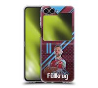 Head Case Designs Licenza Ufficiale West Ham United FC Niclas Füllkrug 2024/25 Prima Squadra Custodia Cover Dura per Parte Posteriore Compatibile con Samsung Galaxy Z Flip6