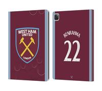 Head Case Designs Licenza Ufficiale West Ham United FC Saïd Benrahma 2023/24 Giocatori Home Kit Custodia Portafoglio in Pelle Compatibile con Apple iPad PRO 12.9 2020/2021/2022