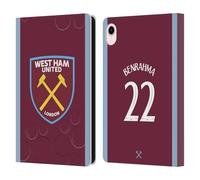 Head Case Designs Licenza Ufficiale West Ham United FC Saïd Benrahma 2023/24 Giocatori Home Kit Custodia Portafoglio in Pelle Compatibile con Apple iPad Mini (2021/2024)