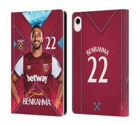 Head Case Designs Licenza Ufficiale West Ham United FC Saïd Benrahma 2023/24 Prima Squadra Custodia Portafoglio in Pelle Compatibile con Apple iPad Mini (2021/2024)