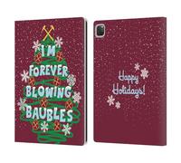 Head Case Designs Licenza Ufficiale West Ham United FC STO soffiando per Sempre Bolle Natale Custodia Portafoglio in Pelle Compatibile con Apple iPad PRO 13 M4 2024