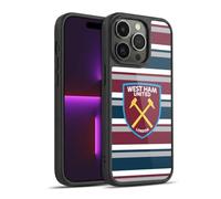Head Case Designs Licenza Ufficiale West Ham United FC Strisce Crest Grafiche Cover in Gel Rinforzata [Protezione di Grado Militare] Compatibile con Apple iPhone 14 PRO