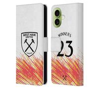 Head Case Designs Licenza Ufficiale West Ham United FC Terzo Kit Vincitori 2023 Custodia Portafoglio in Pelle Compatibile con Apple iPhone 17