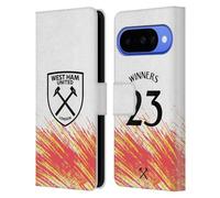 Head Case Designs Licenza Ufficiale West Ham United FC Terzo Kit Vincitori 2023 Custodia Portafoglio in Pelle Compatibile con Google Pixel 10