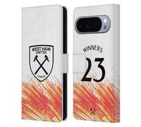 Head Case Designs Licenza Ufficiale West Ham United FC Terzo Kit Vincitori 2023 Custodia Portafoglio in Pelle Compatibile con Google Pixel 10 Pro XL