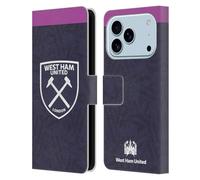 Head Case Designs Licenza Ufficiale West Ham United FC Third 2019/20 Kit Crest Custodia Portafoglio in Pelle Compatibile con Apple iPhone 17 PRO