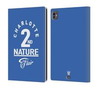 Head Case Designs Licenza Ufficiale WWE 2nd Nature Charlotte Flair Custodia Portafoglio in Pelle Compatibile con Apple iPad PRO 11 M4 2024
