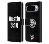 Head Case Designs Licenza Ufficiale WWE 3:16 Stone Cold Steve Austin Custodia Portafoglio in Pelle Compatibile con Google Pixel 10 Pro XL