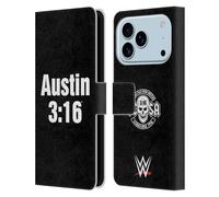Head Case Designs Licenza Ufficiale WWE 3:16 Stone Cold Steve Austin Custodia Portafoglio in Pelle Compatibile con Apple iPhone 17 PRO