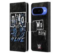 Head Case Designs Licenza Ufficiale WWE 4 Life NWO Custodia Portafoglio in Pelle Compatibile con Google Pixel 10