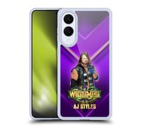 Head Case Designs Licenza Ufficiale WWE AJ Styles Wrestlemania 34 Superstars Custodia in Gel [Protezione di Grado Militare] Compatibile con Samsung Galaxy S25 Edge