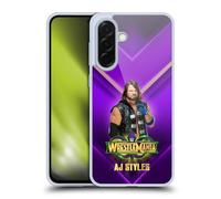 Head Case Designs Licenza Ufficiale WWE AJ Styles Wrestlemania 34 Superstars Custodia in Gel [Protezione di Grado Militare] Compatibile con Samsung Galaxy A36 5G